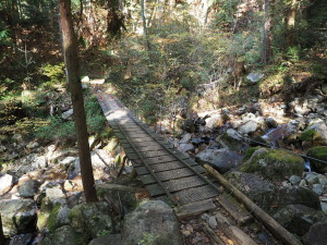 阿寺渓谷-13　中八丁吊橋